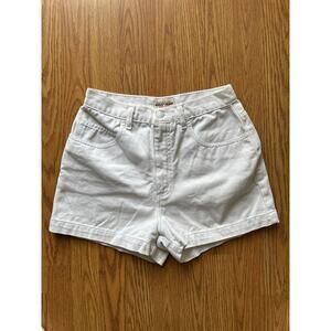 90s Vintage White Guess Denim Shorts, Minimalist- Size 26”